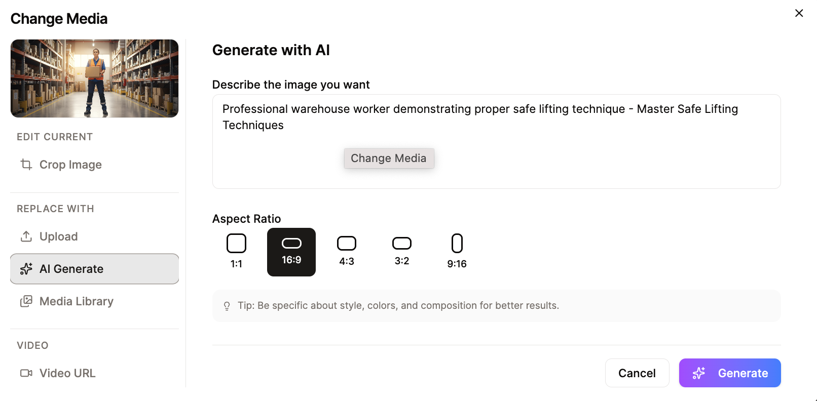 Generate Images with AI Asset