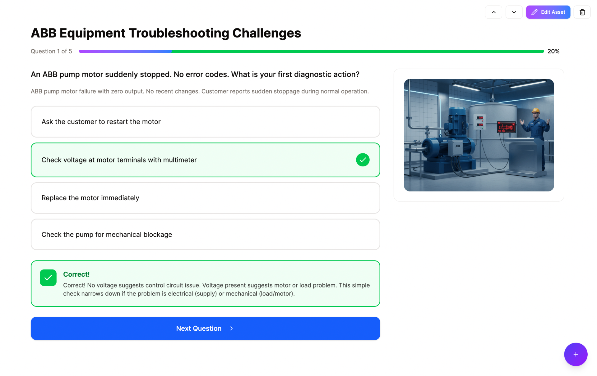 Knowledge Check interactive asset