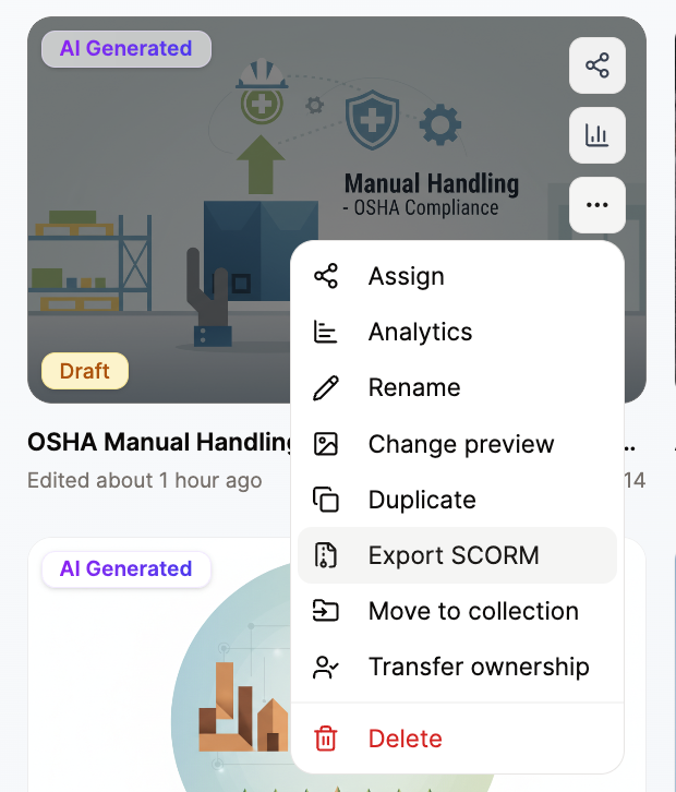 Manage Courses Asset