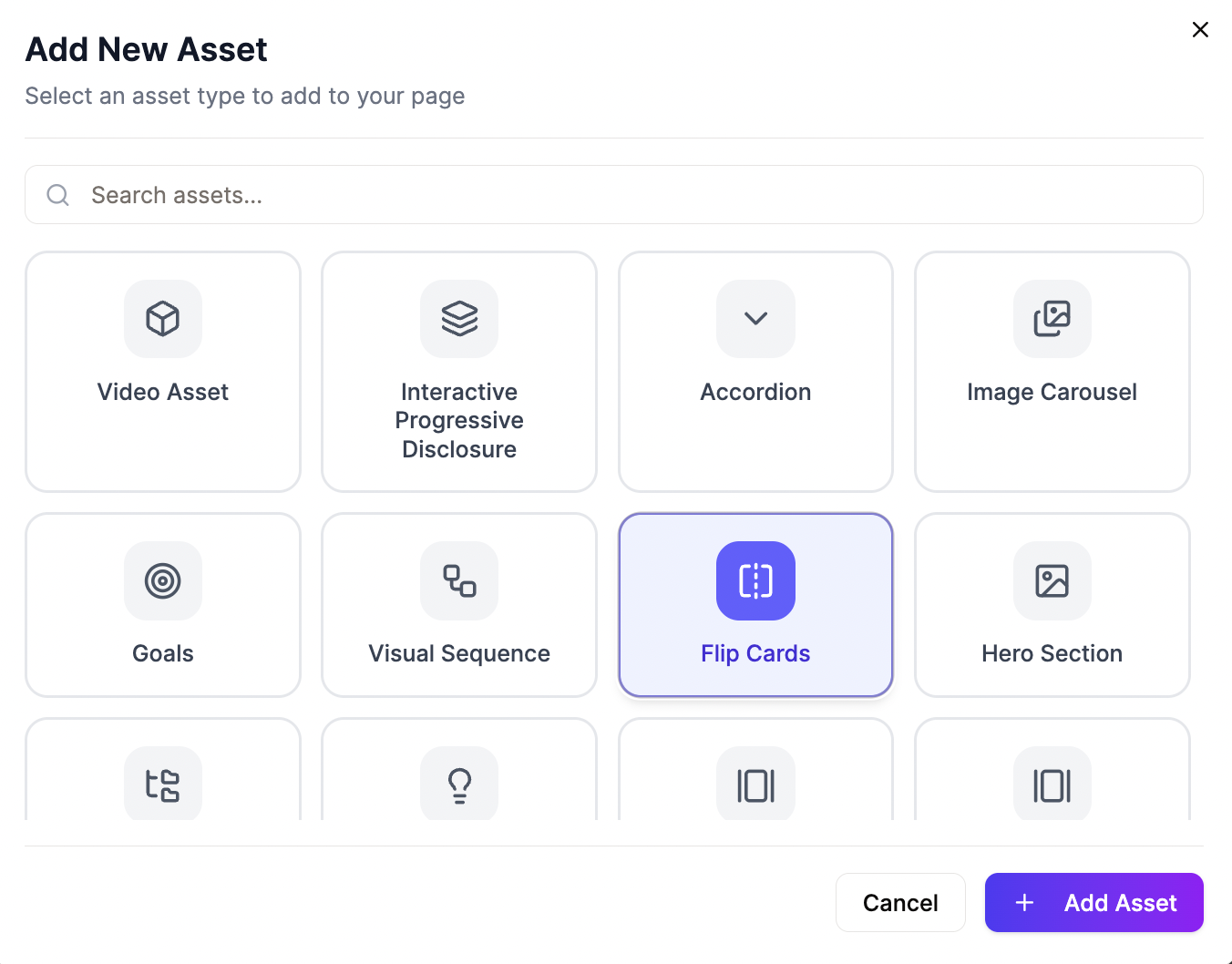 Add New Asset Modal